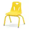 Berries® Plastic Chairs with Powder Coated Legs, Yellow, 12"