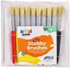 Artful Goods® Round Stubby Brushes with Metal Ferrules