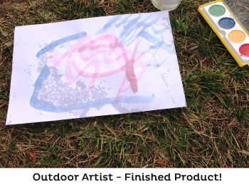 preschoolers watercolor painting and watercolor paints