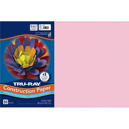 "Tru-Ray® Construction Paper, 12"" x 18"", Pink"