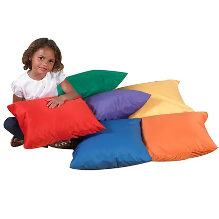 "17"" Pillows-Primary Colors, Set of 6"