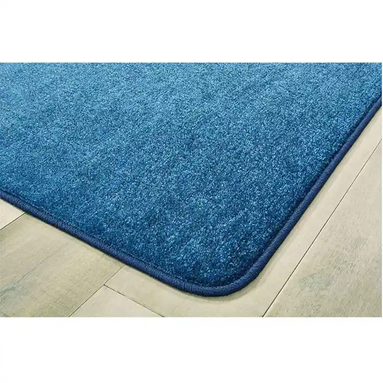 Mt. St. Helens Solid Color Classroom Carpet Collection, Marine Blue, Rectangle 8'4" x 12'