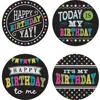 Chalkboard Brights Happy Birthday Wear 'Em Badges