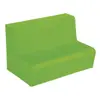 Basic Two Seater Bench, Beige & Green