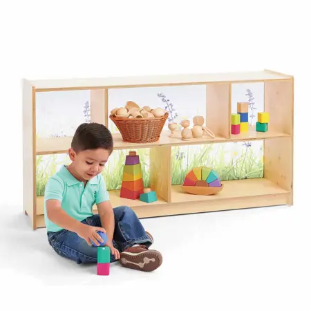 "Nature View Acrylic Back Storage Cabinet "