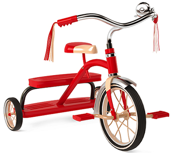 Red tricycle