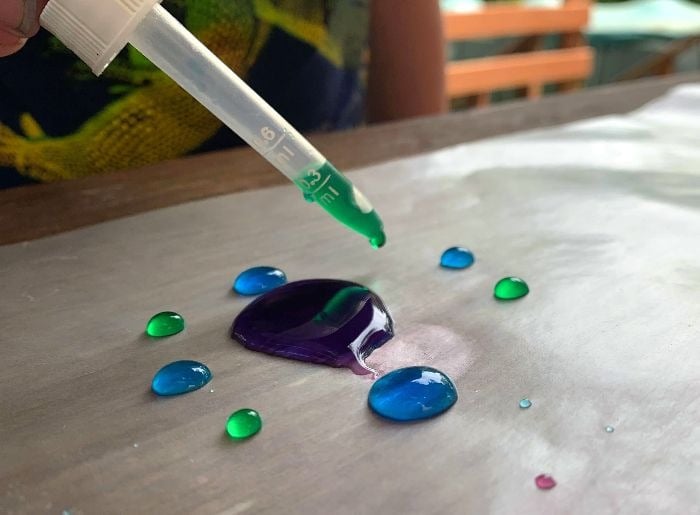 Kitchen Science Experiment Water Drop Art