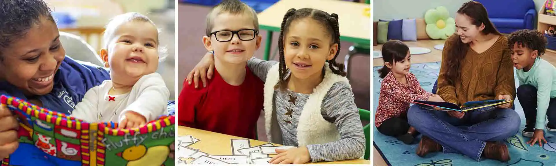 Children and teachers actively engaged in a classroom