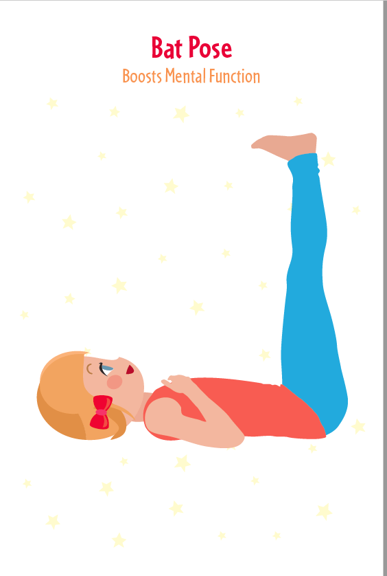 Bat Pose yoga for preschoolers