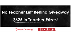No Teacher Left Behind Giveaway with AdoptAClassroom.org