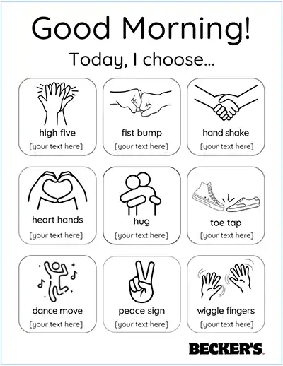 Morning Routine Black & White Editable