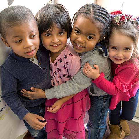 Diverse preschool children