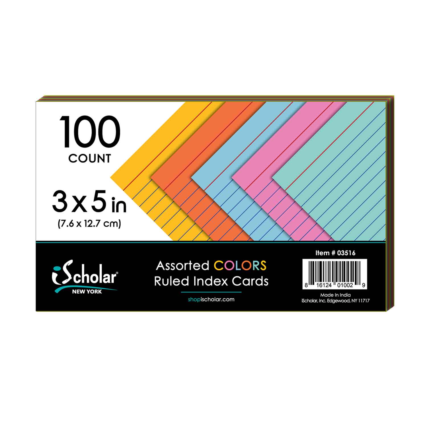 Index Cards, Assorted Colors