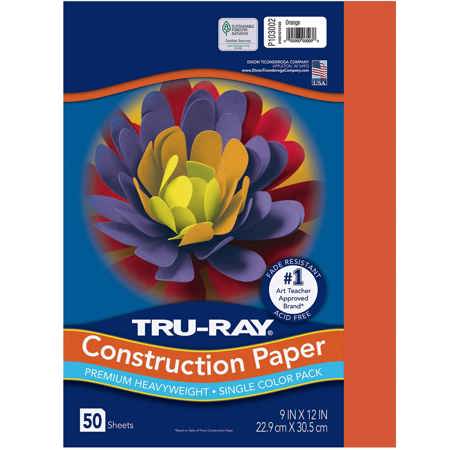 Tru-Ray® Construction Paper,  9" x 12", Orange