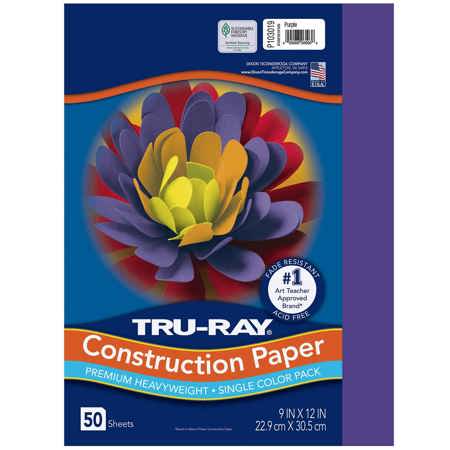 Tru-Ray® Construction Paper,  9" x 12", Purple