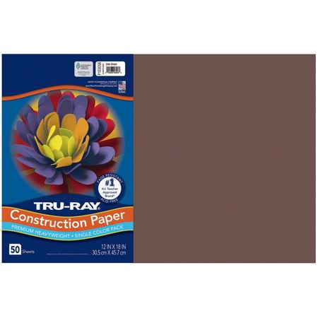Tru-Ray® Construction Paper, 12" x 18", Dark Brown