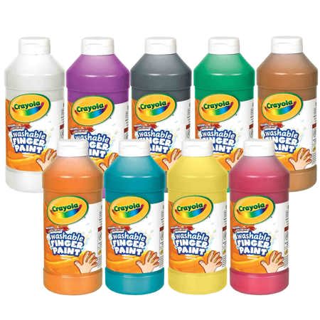 Crayola® Washable Finger Paints, Set of All 9 Colors