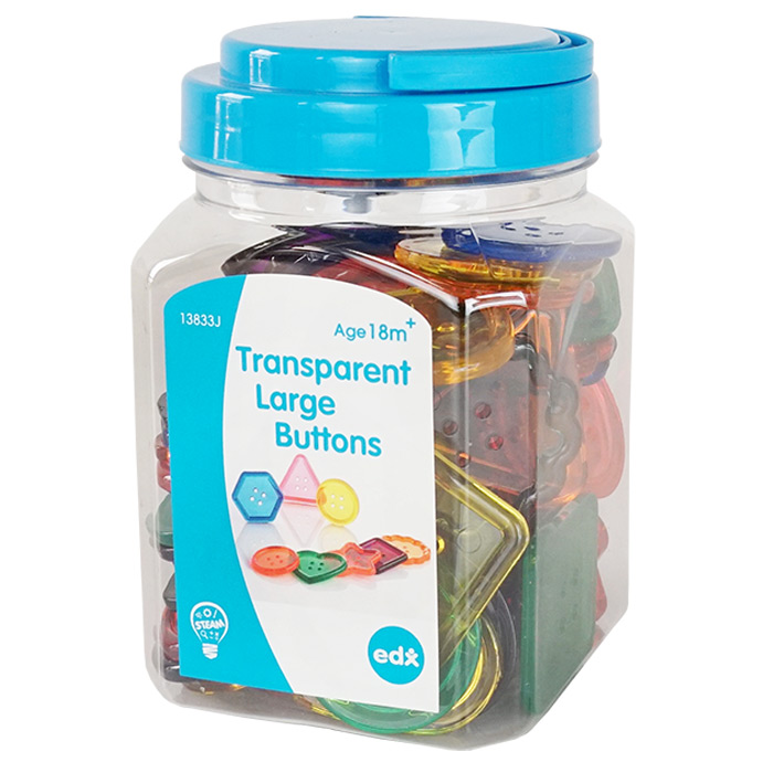 Transparent Large Buttons | Becker's School Supplies