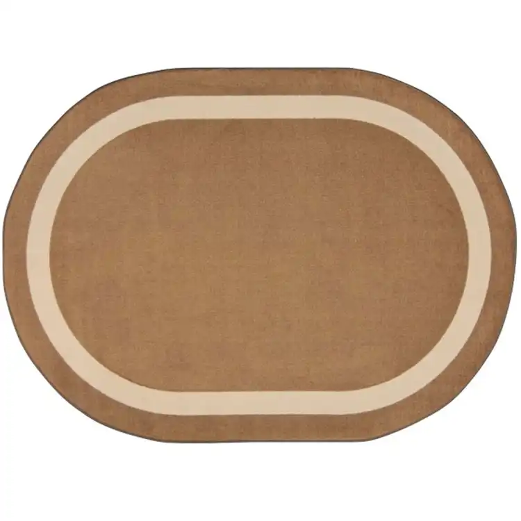 Portrait Classroom Rugs, Mocha, Oval 5'4" x 7'8"