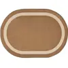 Portrait Classroom Rugs, Mocha, Oval 5'4" x 7'8"