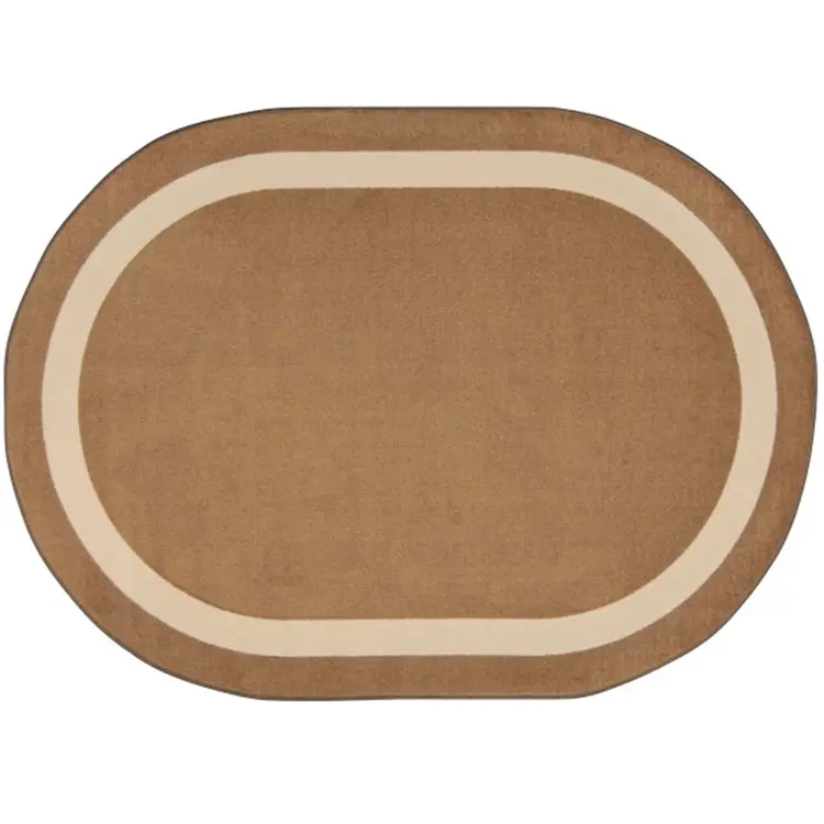 Portrait Classroom Rugs, Mocha, Oval 5'4" x 7'8"