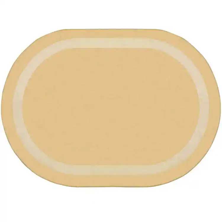 Portrait Classroom Rugs, Sandstone, Oval 5'4" x 7'8"