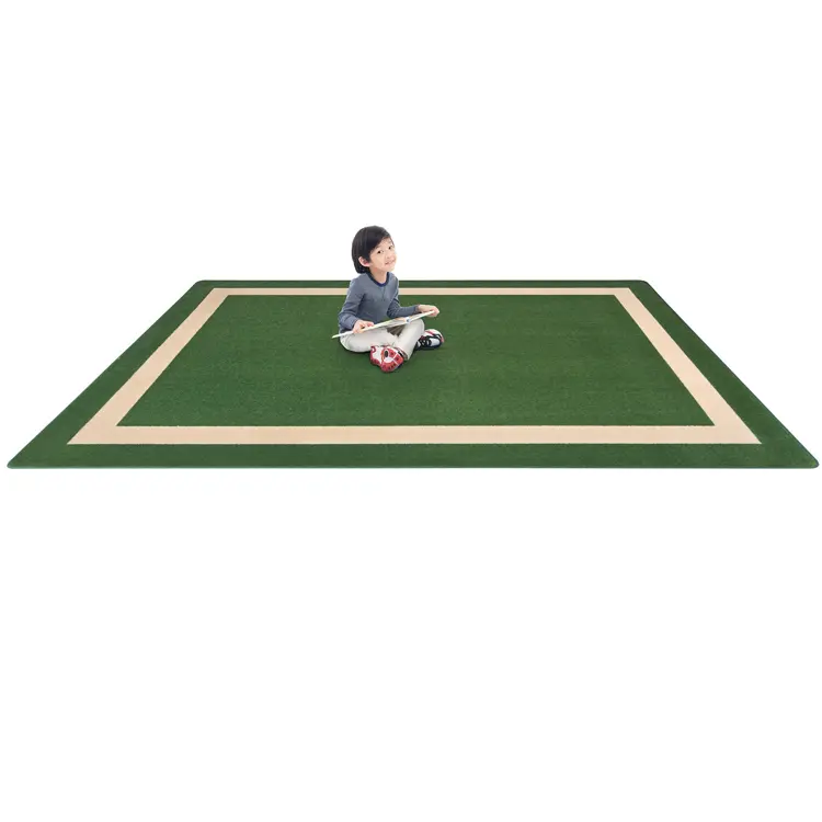 Portrait Classroom Rugs, Green, Rectangle 7'8" x 10'9"