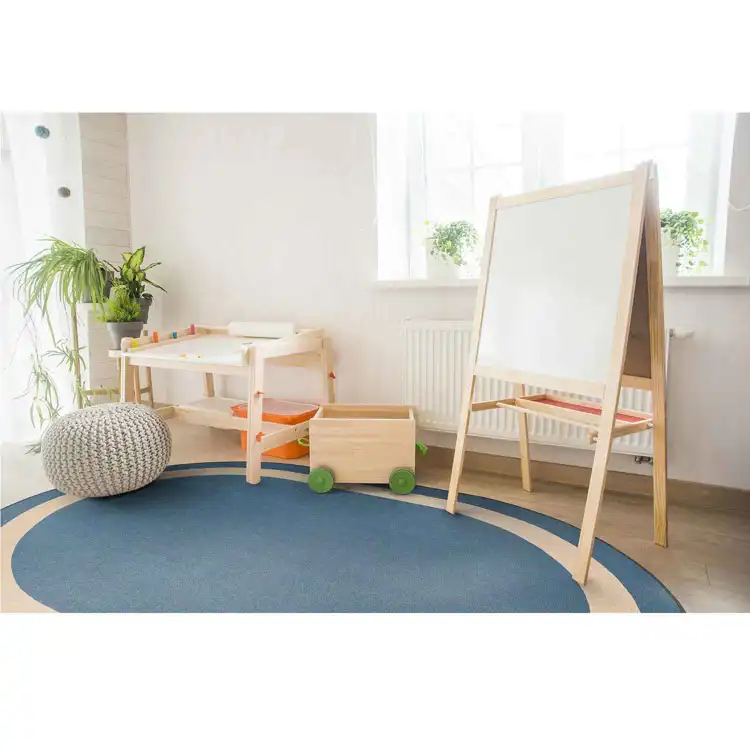 Portrait Classroom Rugs, Seaside, Oval 7'8" x 10'9"