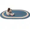 Portrait Classroom Rugs, Seaside, Oval 7'8" x 10'9"