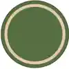 Portrait Classroom Rugs, Green, Round 5'4"
