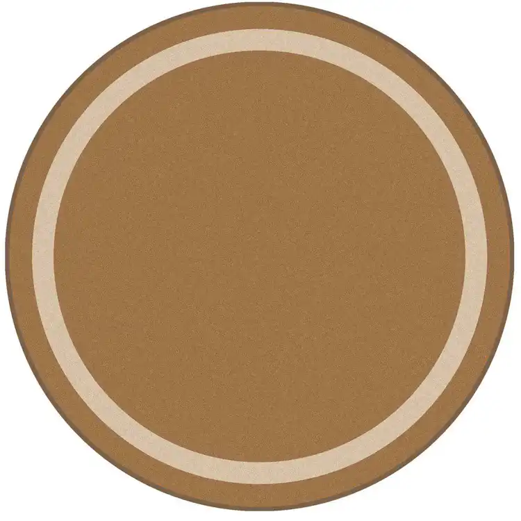 Portrait Classroom Rugs, Mocha, Round 5'4"