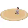 Portrait Classroom Rugs, Sandstone, Round 5'4"