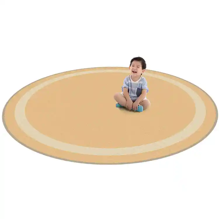 Portrait Classroom Rugs, Sandstone, Round 5'4"