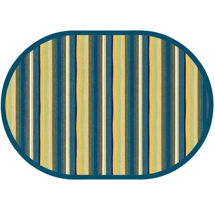 Yipes Stripes Rug, Oval 3'10" x 5'4"