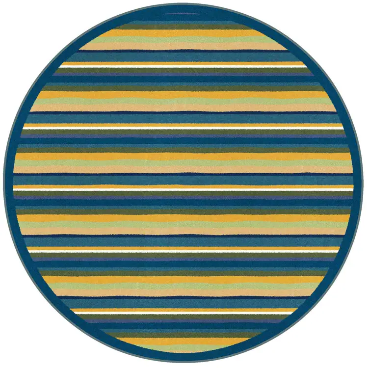 Yipes Stripes Rug, Round 7'7"