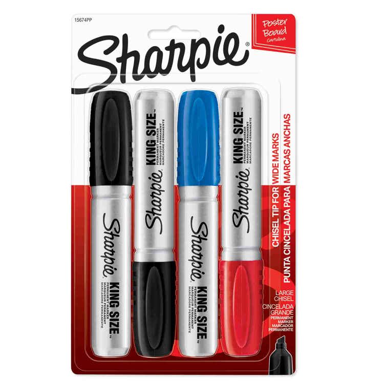 Sharpie® King Size™ Permanent Markers, 4 Pack