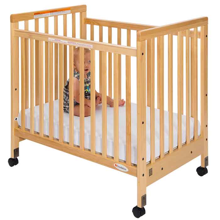 Foundations® SafetyCraft® Crib, Slatted Fixed Side