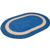 Sharing Circle Classroom Rug, Blue, Oval 5'4" x 7'8"