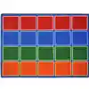 Blocks Abound Classroom Rug, Primary Colors, Rectangle 5'4" x 7'8"
