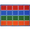 Blocks Abound Classroom Rug, Primary Colors, Rectangle 5'4" x 7'8"
