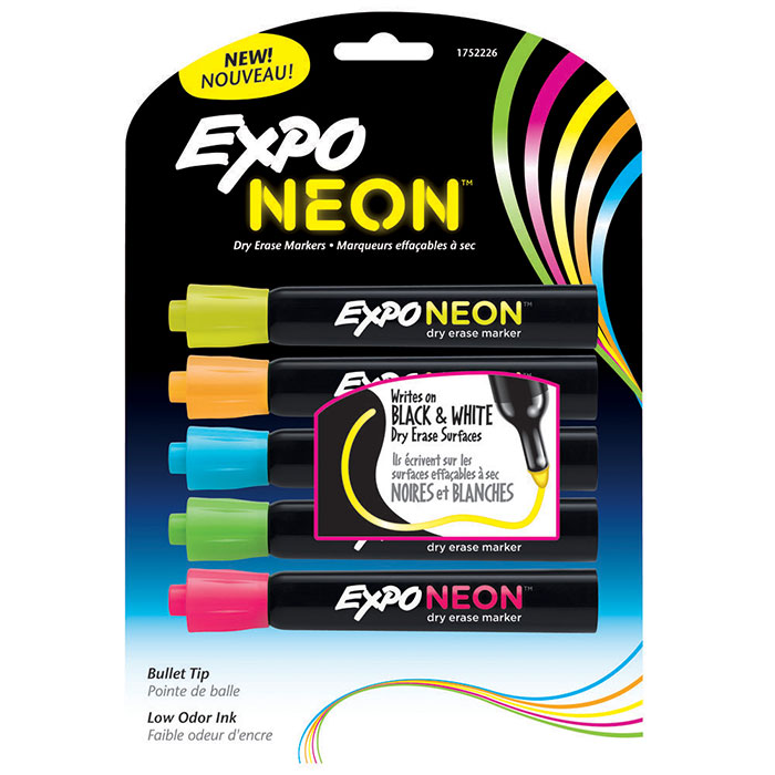 Expo ® Dry-Erase Neon Marker Set Becker's School Supplies.