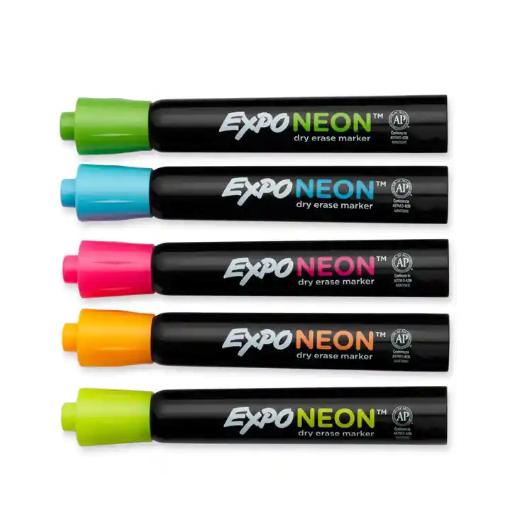 Expo® Dry-Erase Neon Marker Set