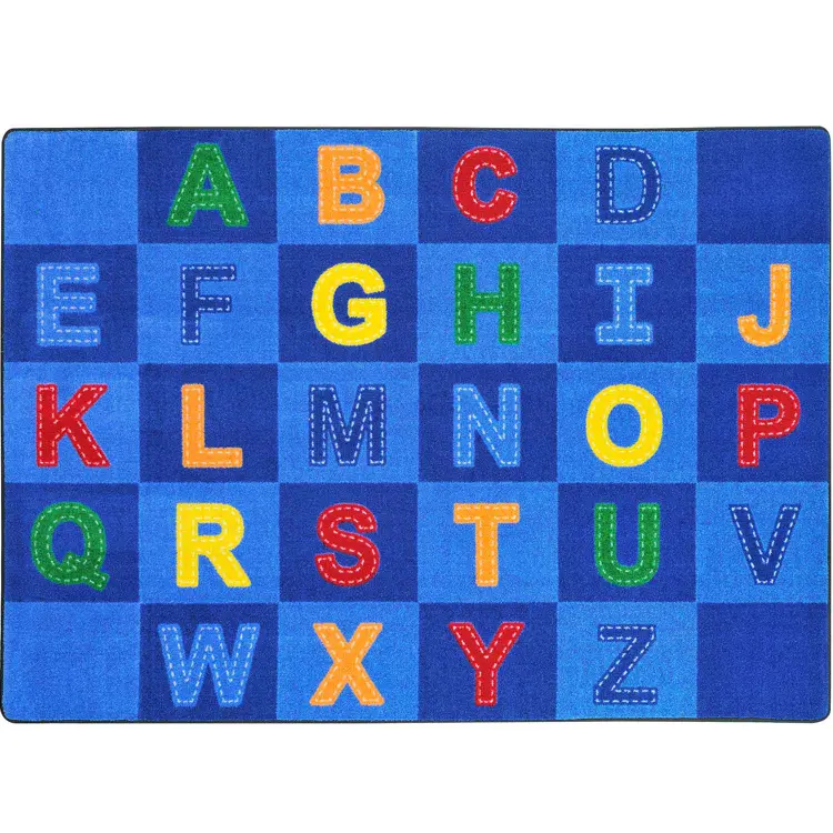 Patchwork Letters Rug, Rectangle 7'8" x 10'9"