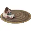 Feeling Natural Rug, Brown, Round 5'4"