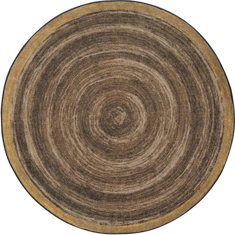 Feeling Natural Rug, Brown, Round 5'4"