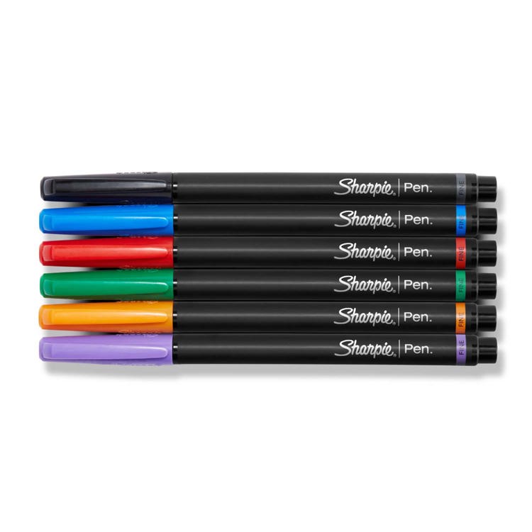Sharpie Pens, 6 Color Set
