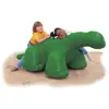 Big Playground Sculptures, Dinosaur, Train Green, Inground Mount