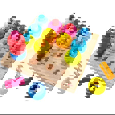 Rainbow Rings & Pegs Set