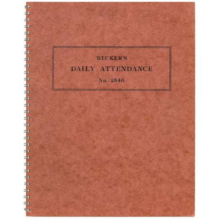 Becker's Daily Attendance Book