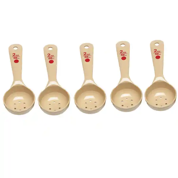 2 oz. Perforated Portion Control Serving Spoon, Set of 5